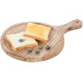 Vintiquewise Wooden Round Shape Serving Tray Display Platter QI003839